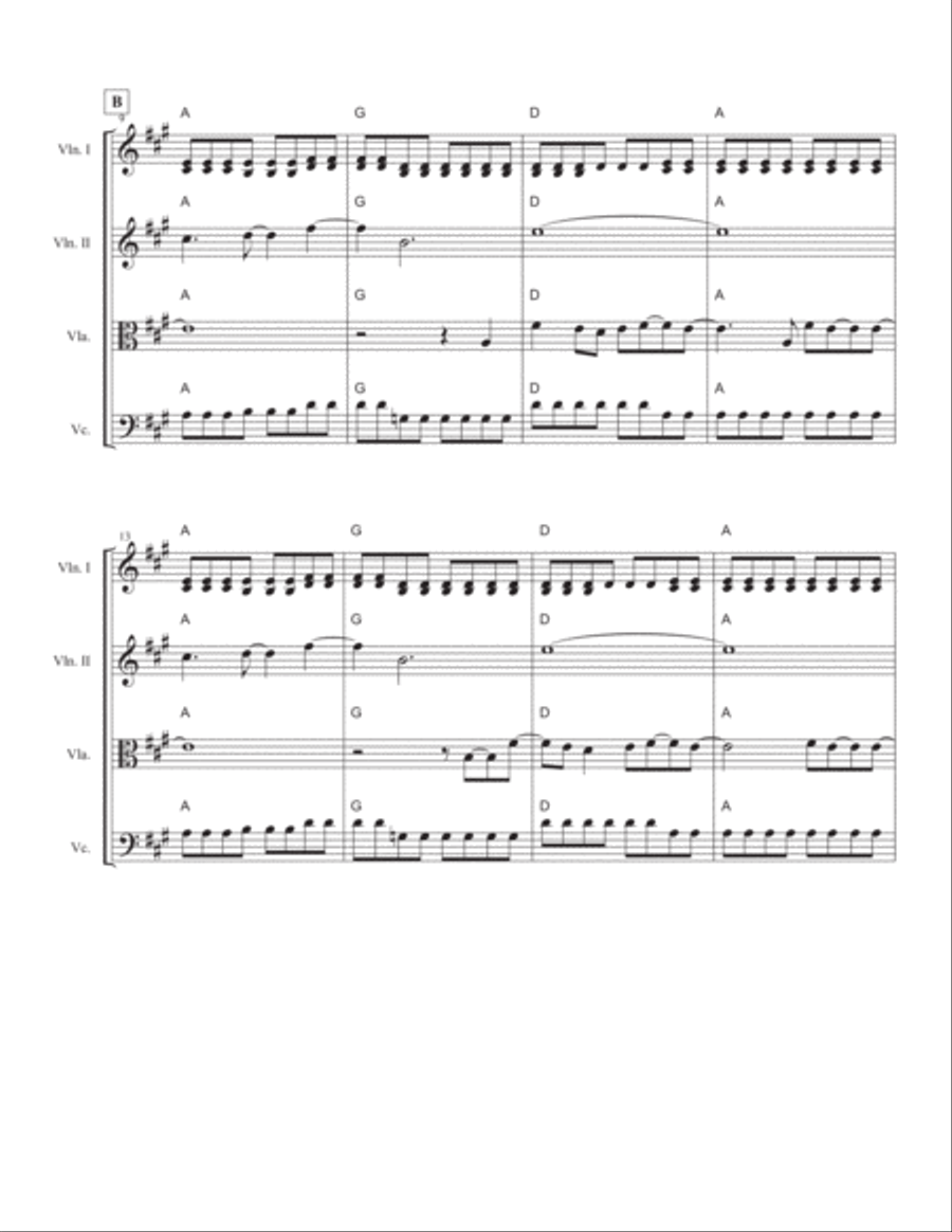 Beautiful Day String Quartet scores gallery preview page 2