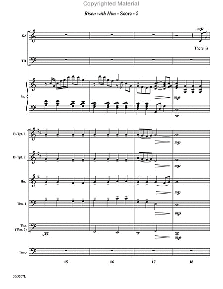Risen with Him - Brass and Timpani Score and Parts image number null