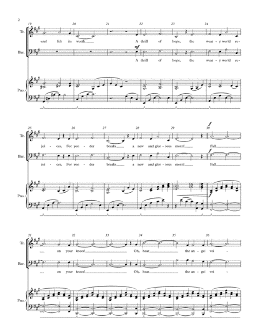 O Holy Night (Vocal Duet, Piano) Piano scores gallery preview page 2
