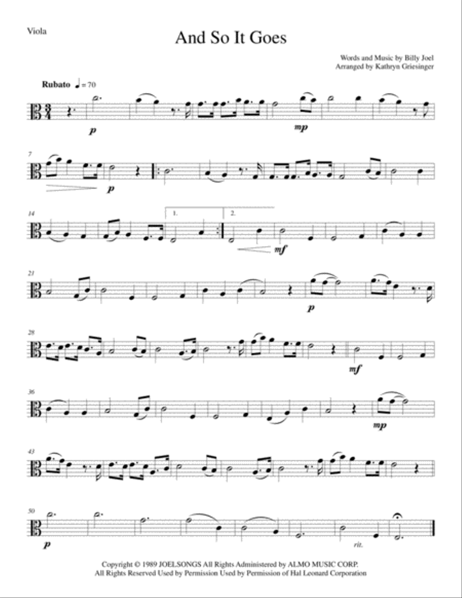 And So It Goes And So It Goes String Quartet scores gallery preview page 3