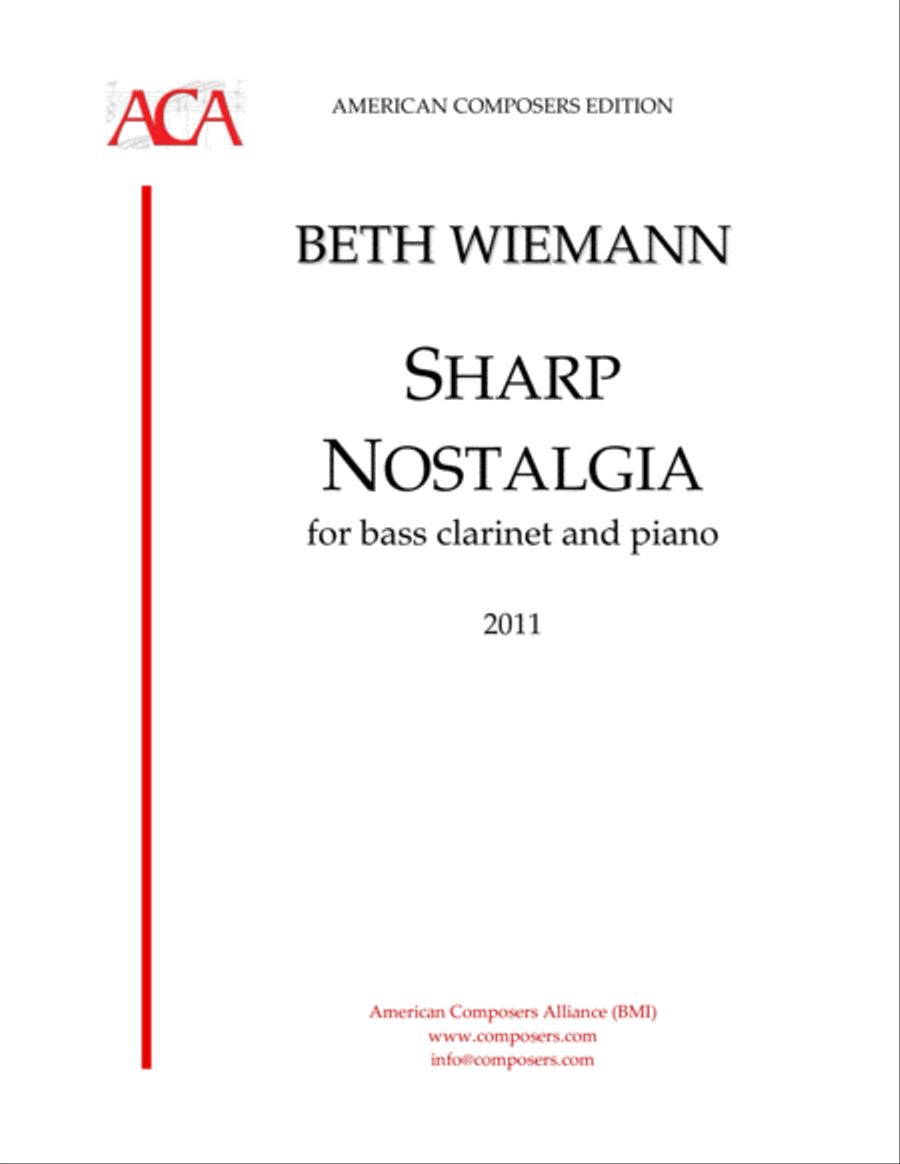 [Wiemann] Sharp Nostalgia Clarinet Solo scores gallery preview page 1