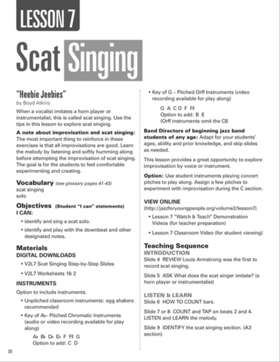 Jazz for Young People, Vol. 2, a Teacher's Resouce Guide To Choir scores gallery preview page 6