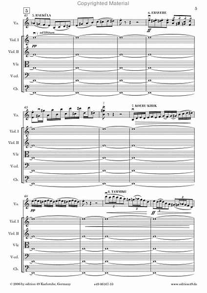 Satellite concerto Triangulation (Satellitkonzert Triangulation / Satelliitkontsert Triangulatsioon), op. 105