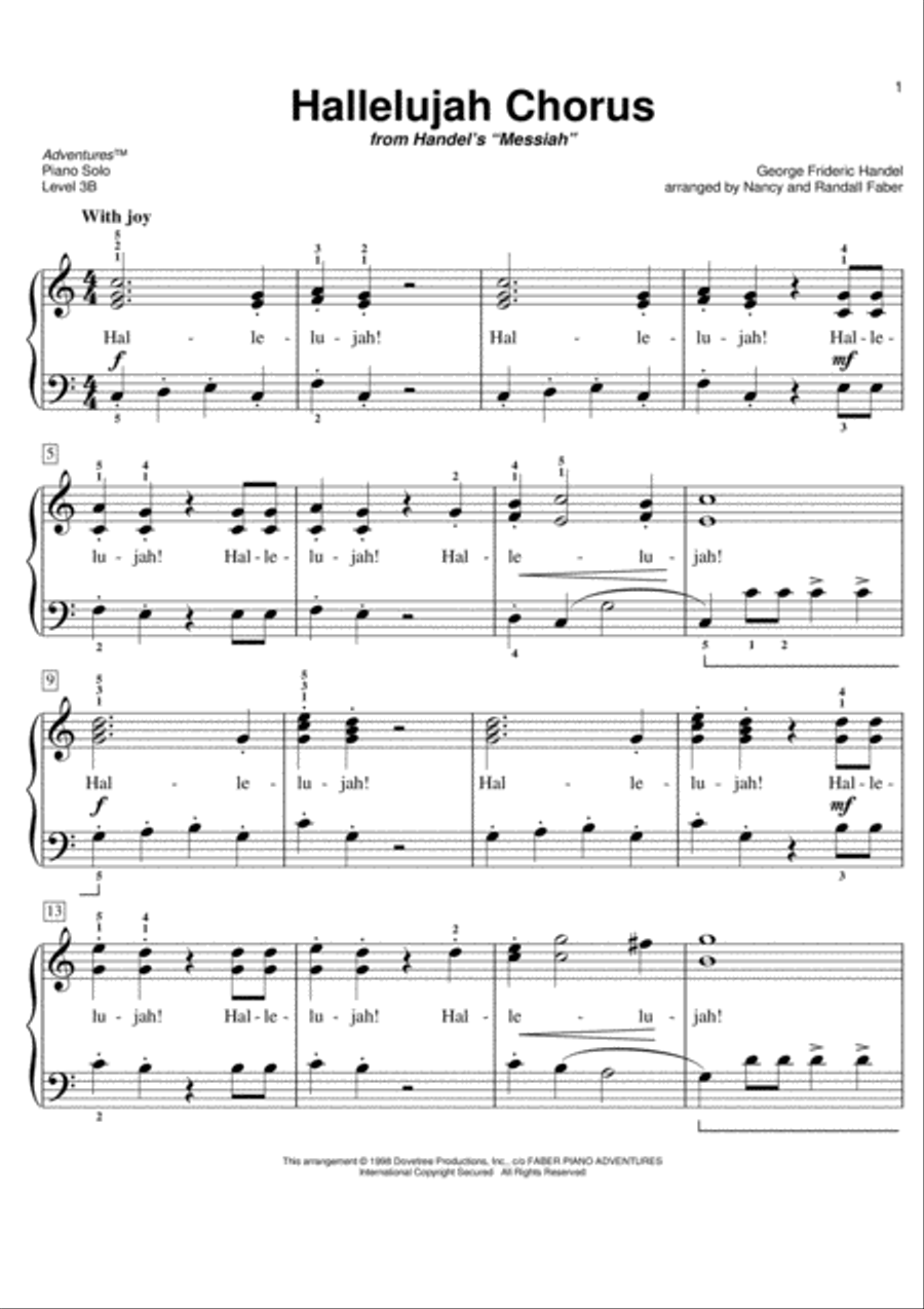 Hallelujah Chorus Choir scores gallery preview page 1