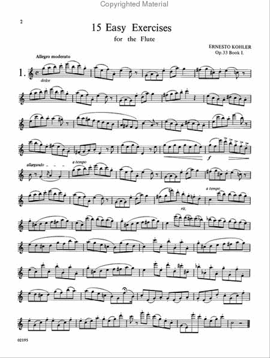 35 Exercises for Flute, Op. 33 - Book I