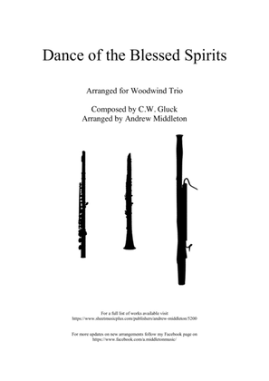 Book cover for Dance of the Blessed Spirits arranged for Woodwind Trio