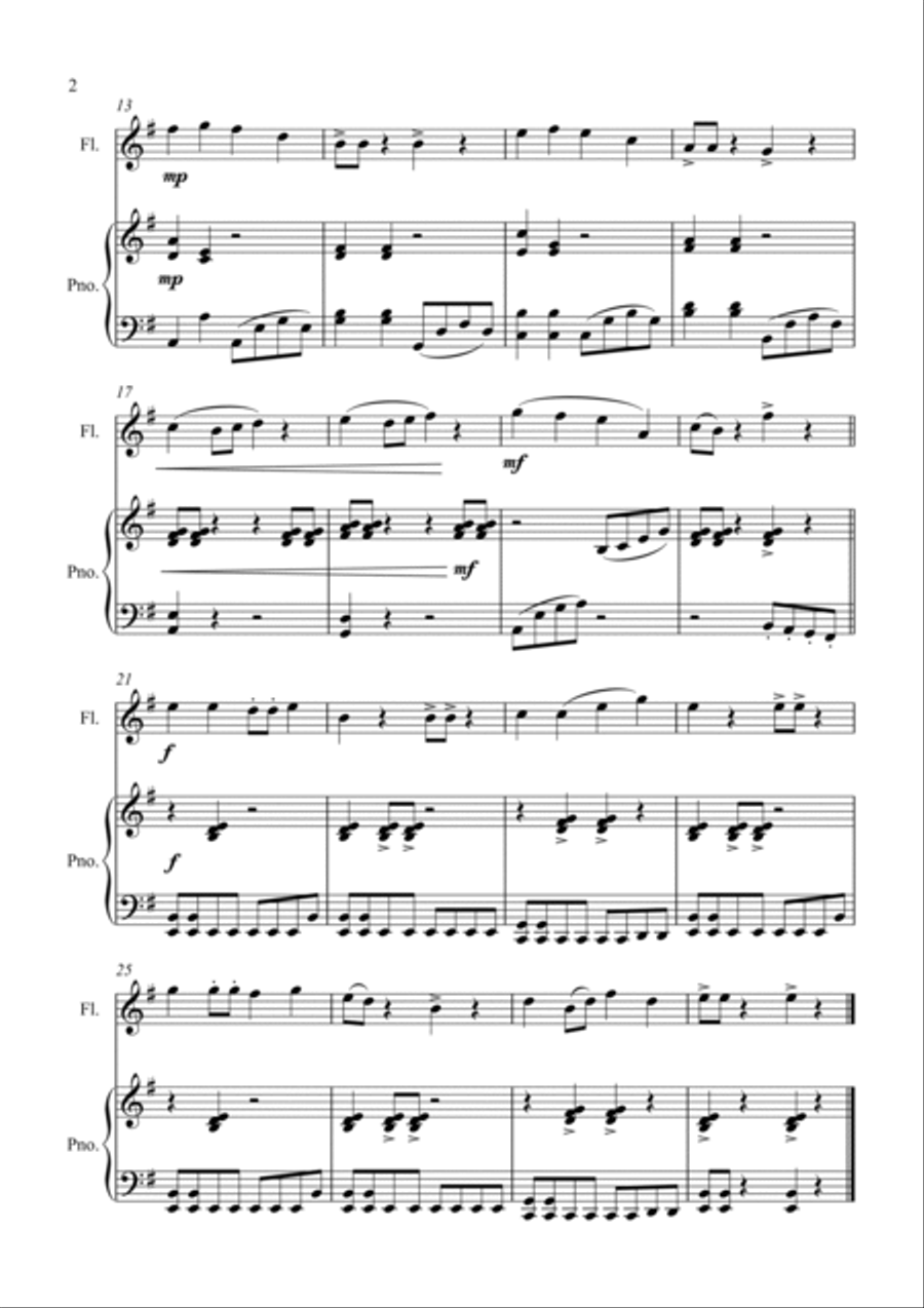 The Flute Goes Truckin' Woodwind Duet scores gallery preview page 2