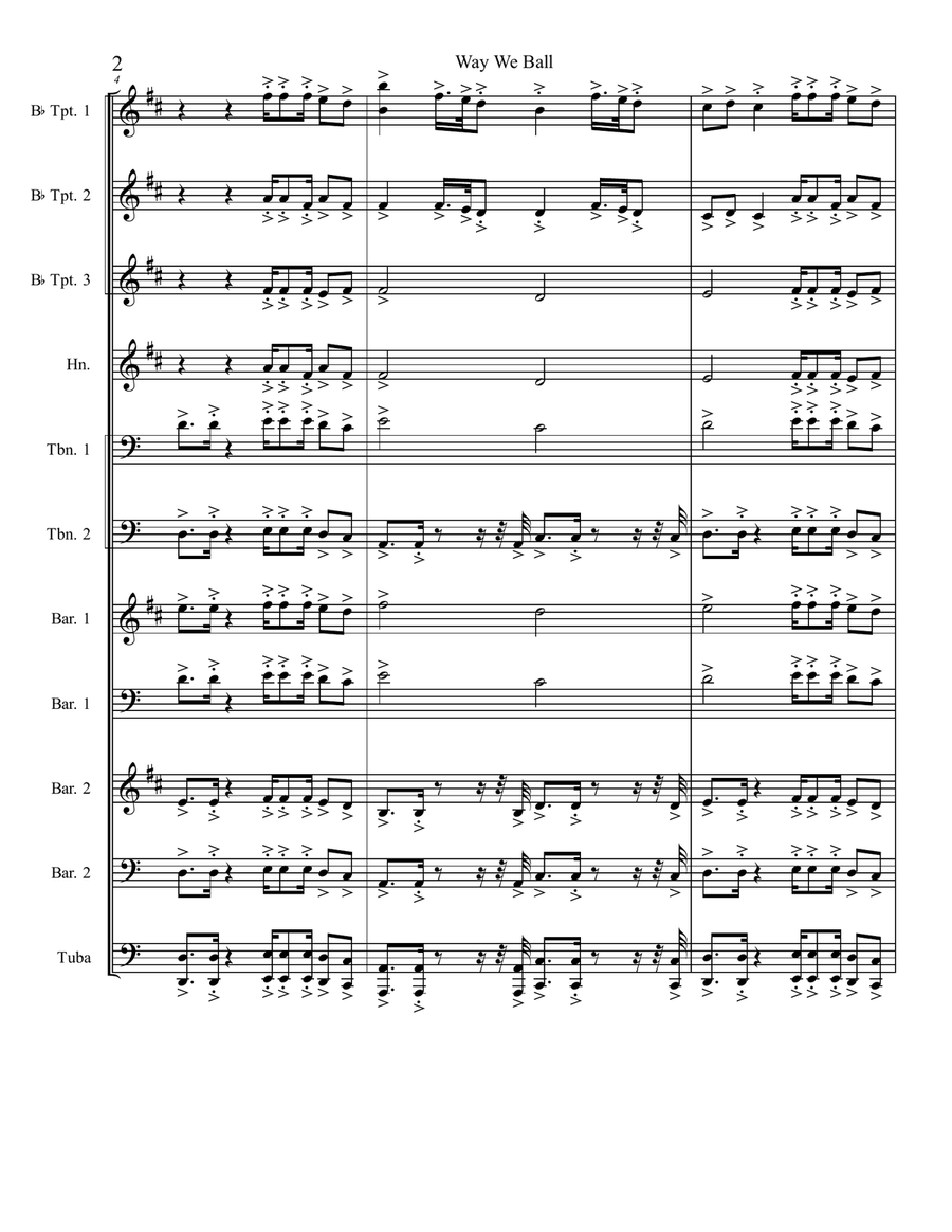 The Way We Ball Brass Ensemble scores gallery preview page 3