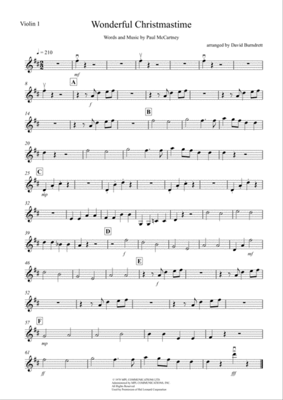 Wonderful Christmastime Wonderful Christmastime String Quartet scores gallery preview page 5