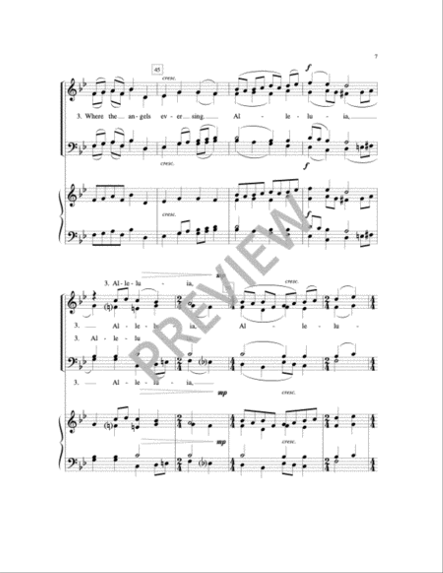 Jesus Christ is Risen Today 4-Part scores gallery preview page 4