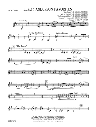 Leroy Anderson Favorites: 2nd B-flat Clarinet