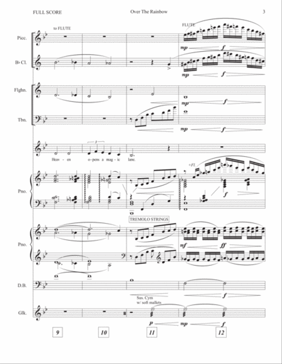 Over The Rainbow (from The Wizard Of Oz) - Score Only Large Ensemble scores gallery preview page 4