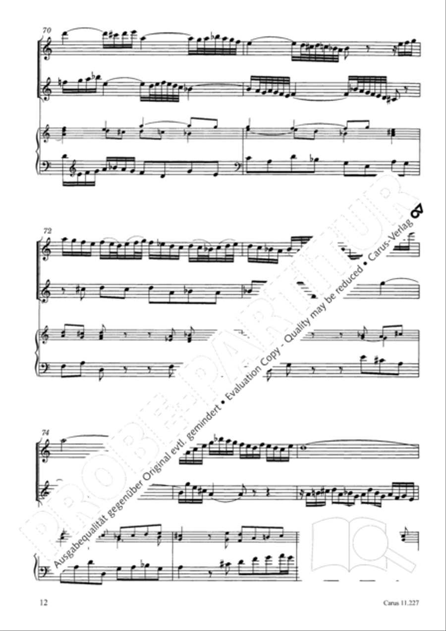 Concerto a tre in C Concerto a tre in C Recorder scores gallery preview page 13