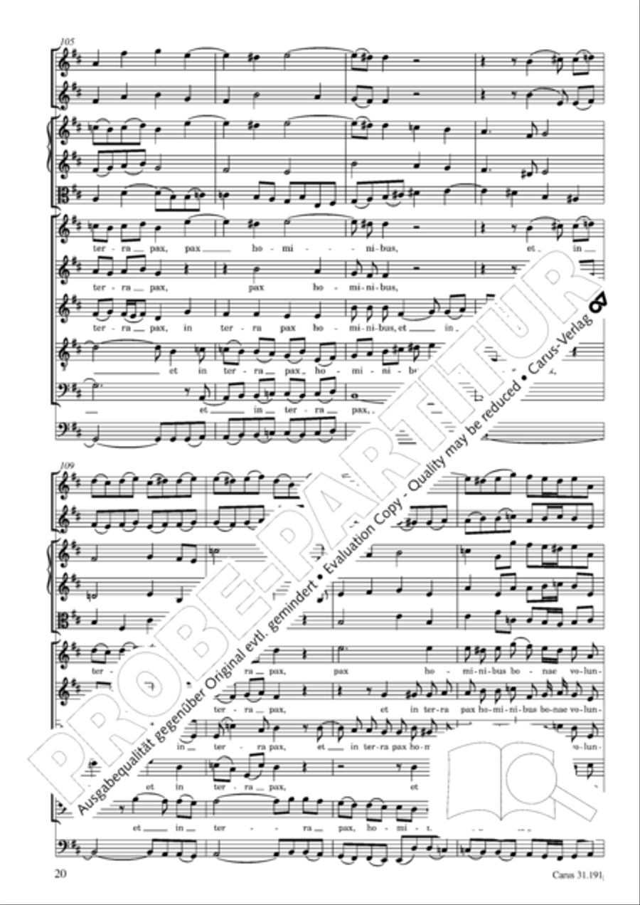 Gloria in excelsis Deo SSATB scores gallery preview page 20