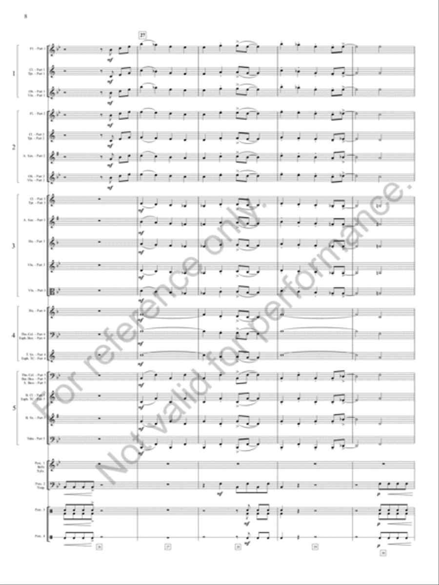 Stone Mountain Overture Concert Band scores gallery preview page 9