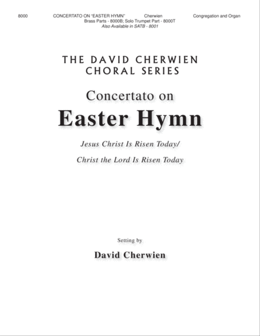 Concertato on "Easter Hymn" image number null