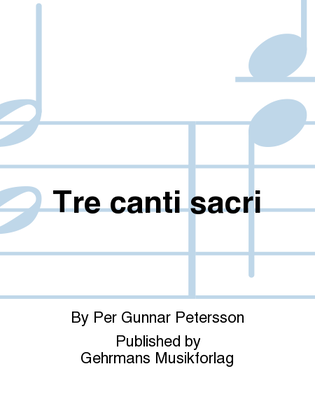 Book cover for Tre canti sacri