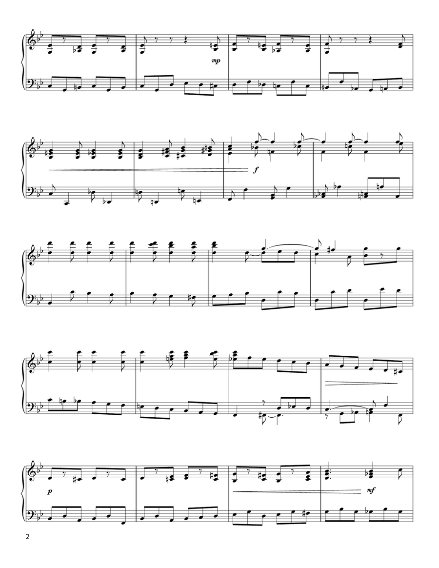 Thank You Very Much (from Scrooge) (in the style of Beethoven) (arr. David Pearl) Piano Solo scores gallery preview page 2