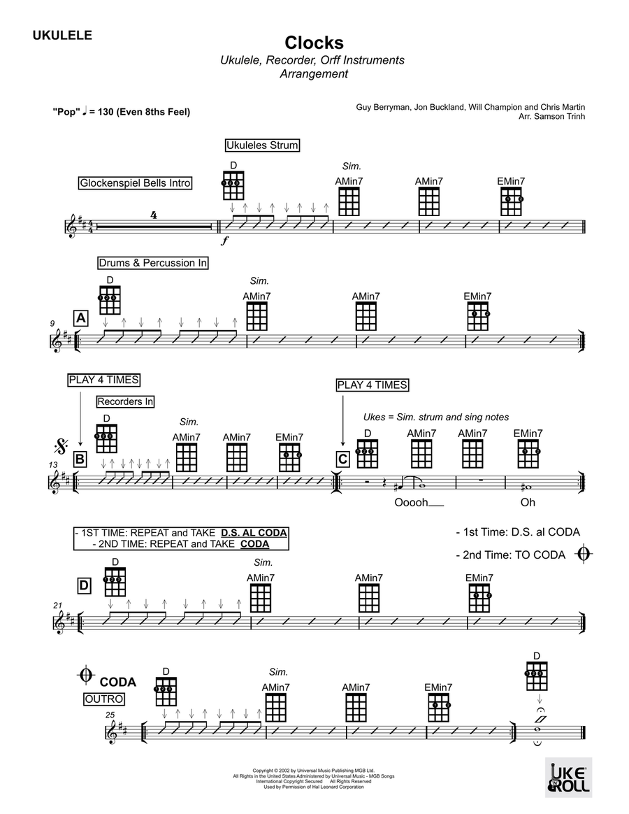 Clocks Large Ensemble scores gallery preview page 3