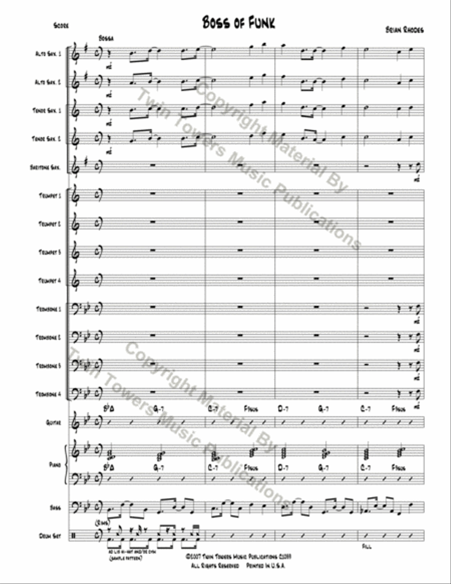 Boss of Funk Boss of Funk Jazz Ensemble scores gallery preview page 3