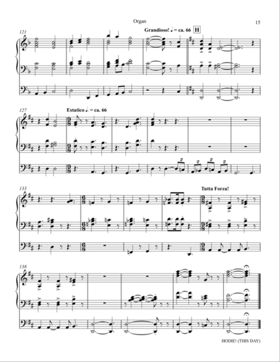 Hodie (This Day) - Organ Hodie (This Day) - Organ Choir scores gallery preview page 15