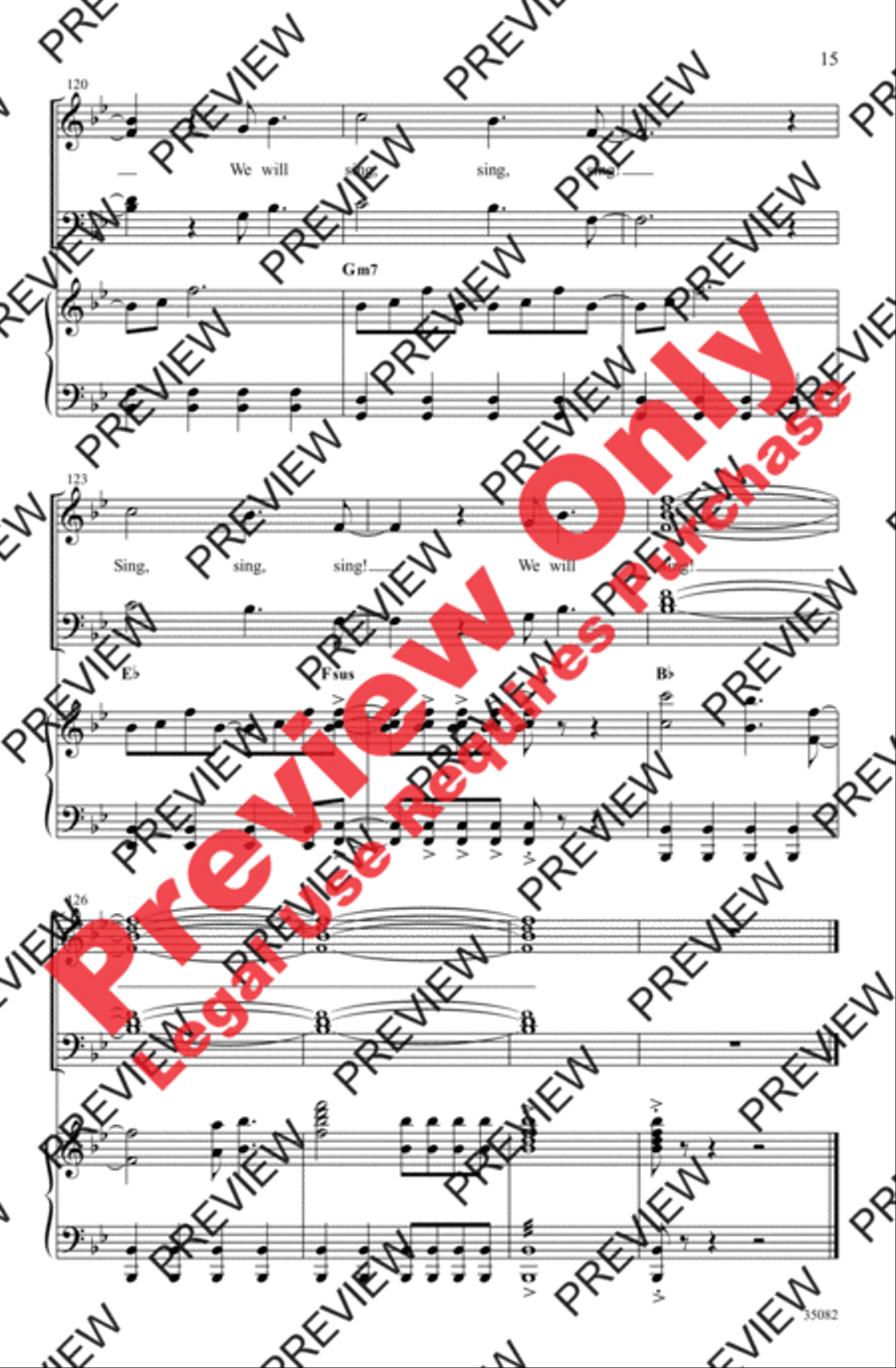 Sing, Sing, Sing Sing, Sing, Sing 4-Part scores gallery preview page 15