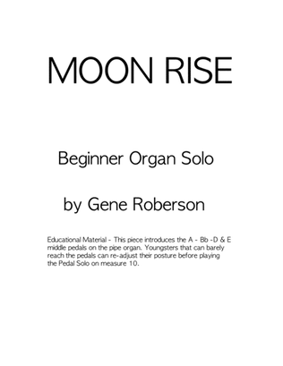 Moon Rise Organ Solo (Beginner)