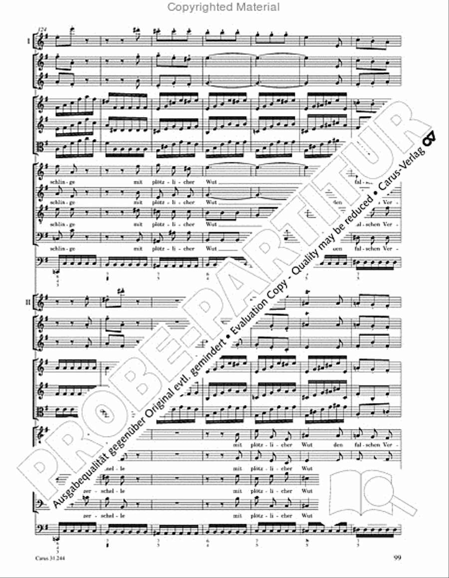 St. Matthew Passion (Matthaus-Passion) 4-Part scores gallery preview page 101