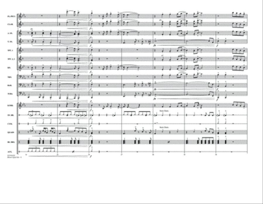 Brown Eyed Girl - Full Score Marching Band scores gallery preview page 4
