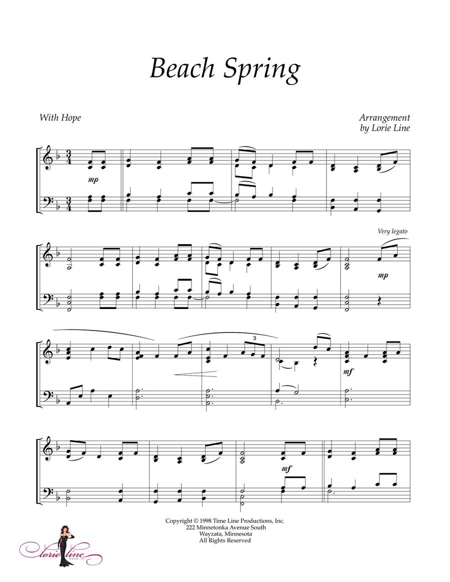 Beach Spring Piano Solo scores gallery preview page 2