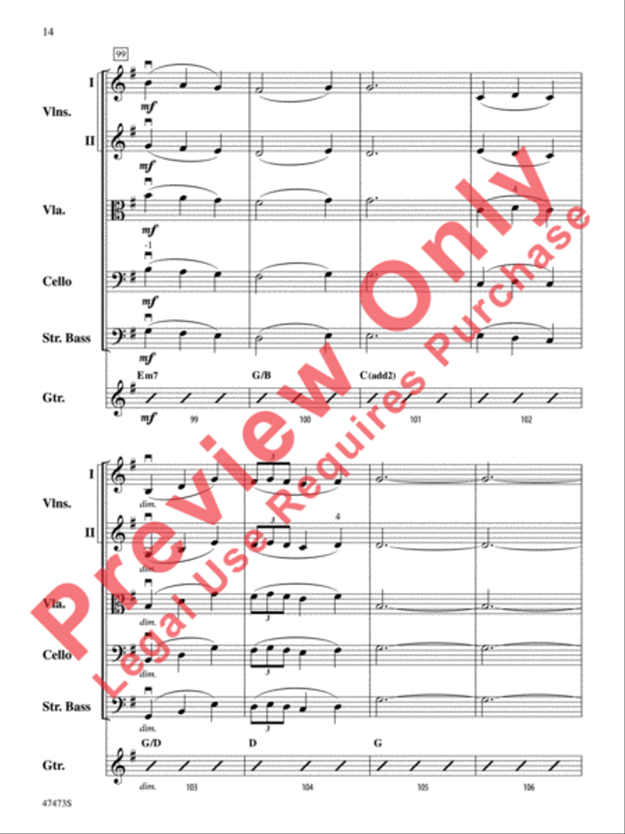 Josephine's Waltz String Orchestra scores gallery preview page 15