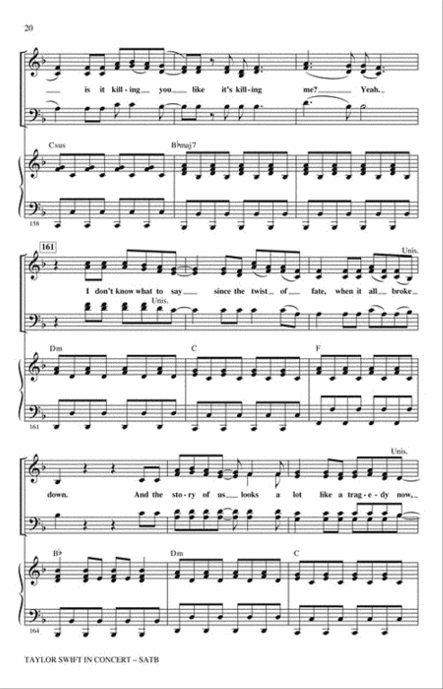 Taylor Swift in Concert 4-Part scores gallery preview page 6