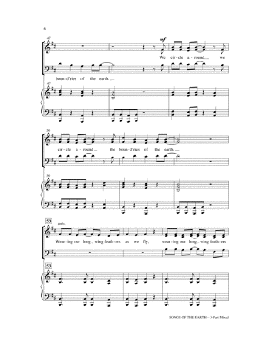 The Earth Is Our Mother 3-Part scores gallery preview page 6