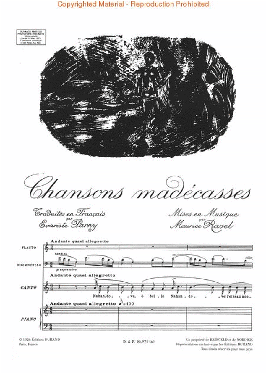 Chansons Madécasses Flute scores gallery preview page 2