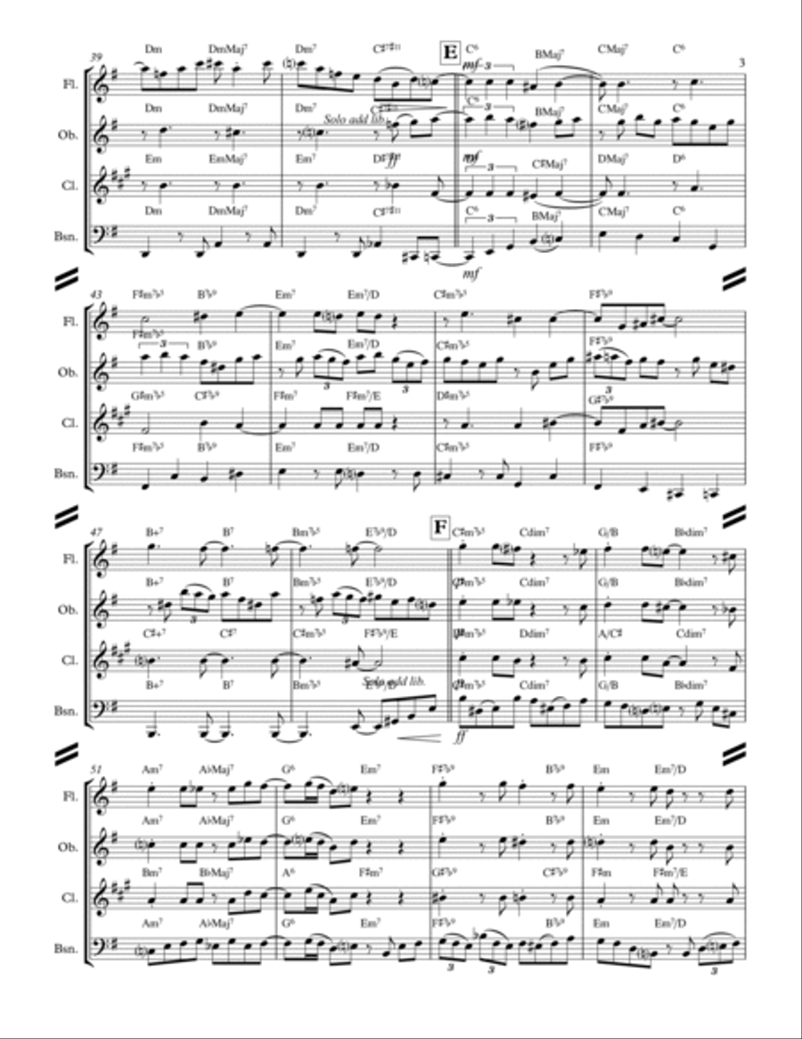 April In Paris Woodwind Quartet scores gallery preview page 4