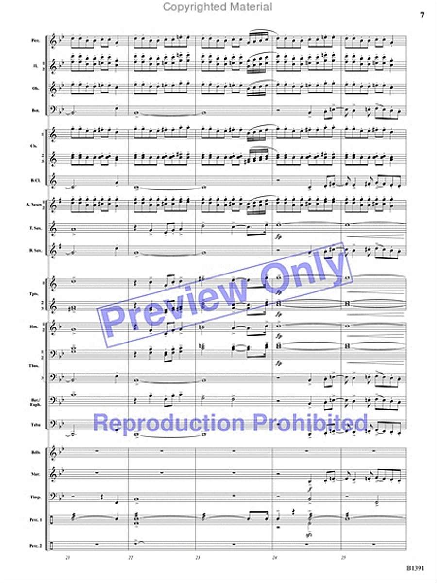 Sunburst Concert Band scores gallery preview page 40