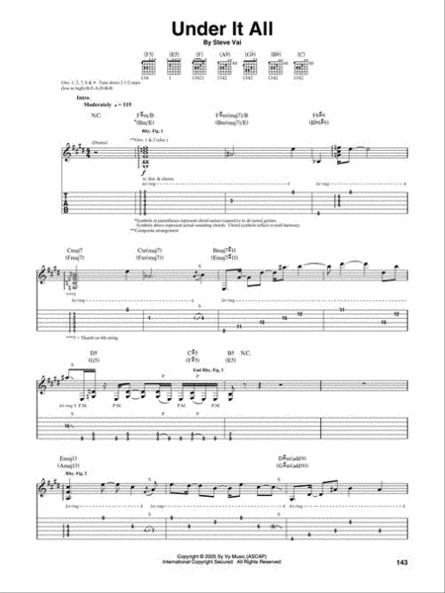 Steve Vai - Real Illusions: Reflections Electric Guitar scores gallery preview page 6