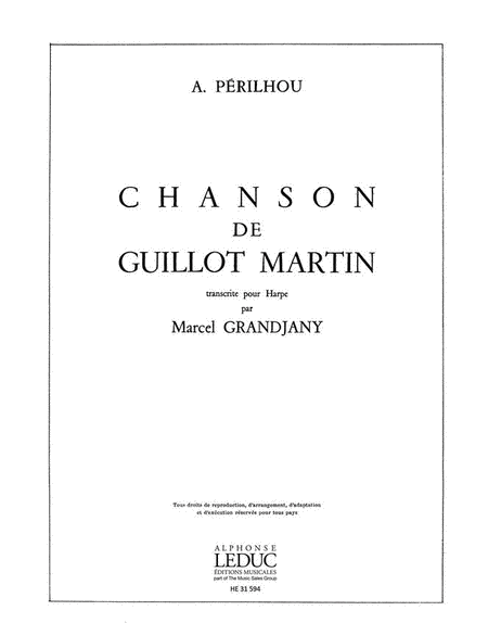 Chanson De Guillot Martin