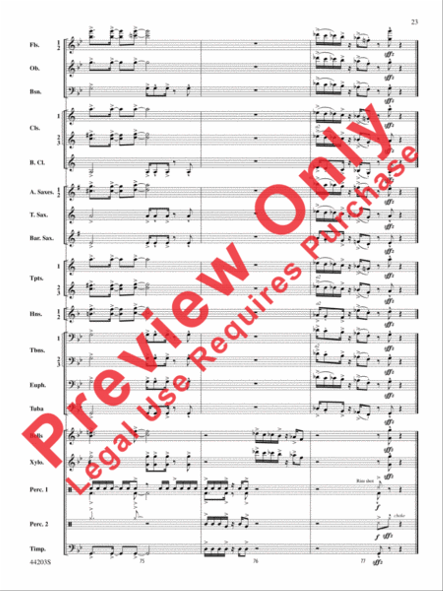 Loco Motion Concert Band scores gallery preview page 23