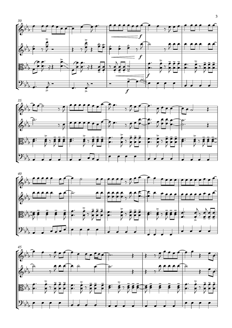 Mirrors String Quartet scores gallery preview page 3