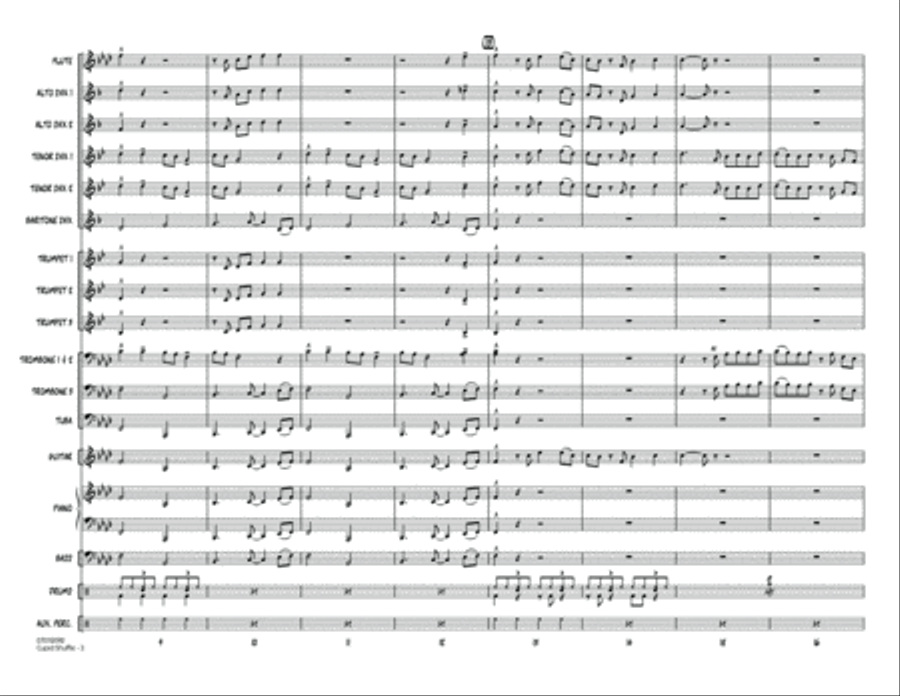 Cupid Shuffle - Conductor Score (Full Score) Jazz Ensemble scores gallery preview page 3