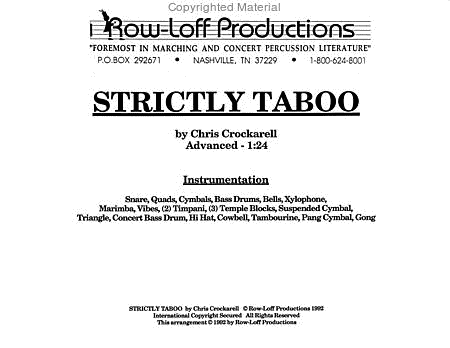 Strictly Taboo image number null