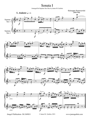 Sammartini: Sonata Op.1 No.1 for Soprano Sax Duo