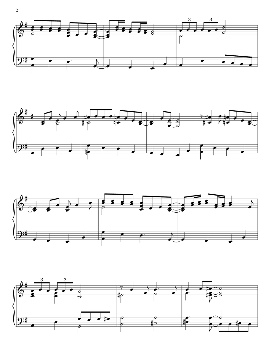 Santa Baby Piano Solo scores gallery preview page 2