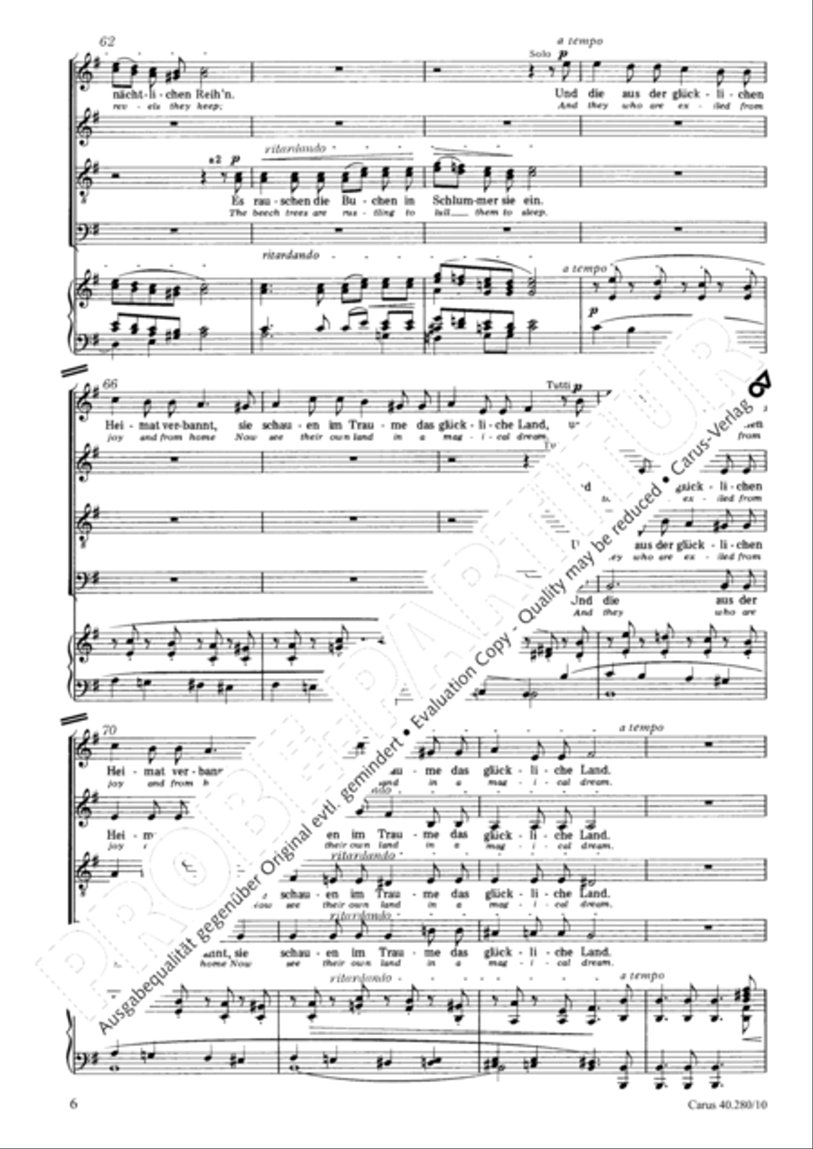 In forest and shadows (Zigeunerleben) 4-Part scores gallery preview page 7