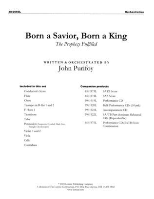 Book cover for Born a Savior, Born a King - Orchestral Full Score and Parts