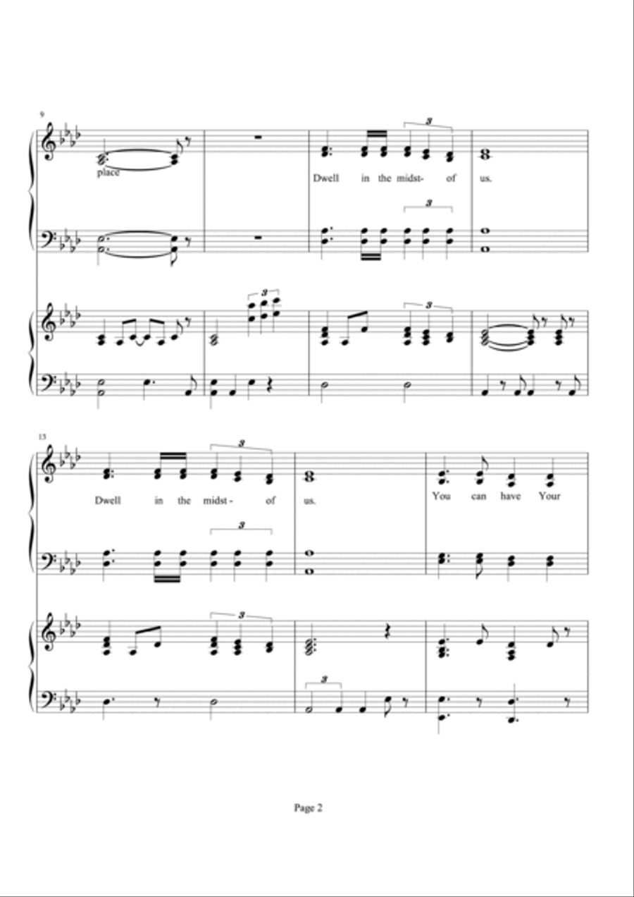 Dwell In The Midst of Us 4-Part scores gallery preview page 3