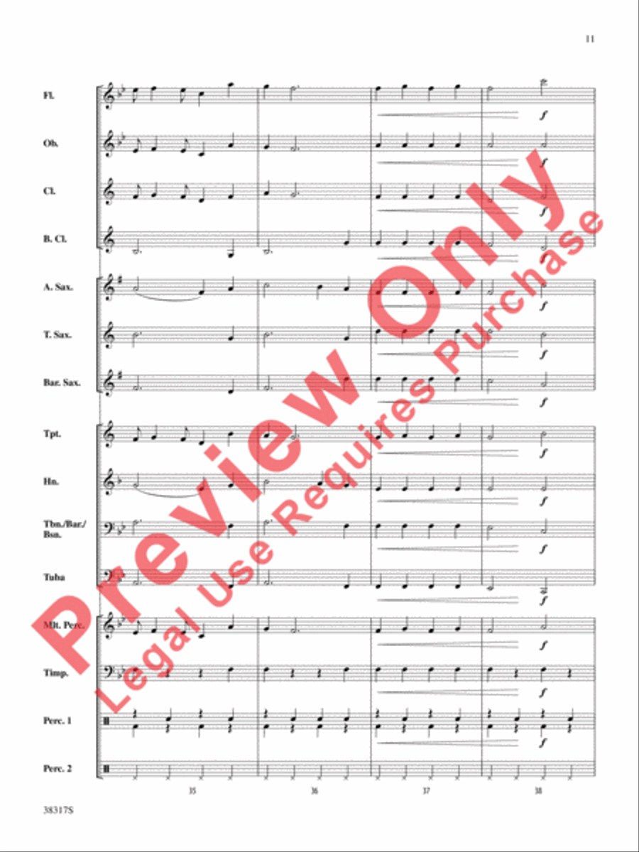 Rudolph the Red-Nosed Reindeer Concert Band scores gallery preview page 11