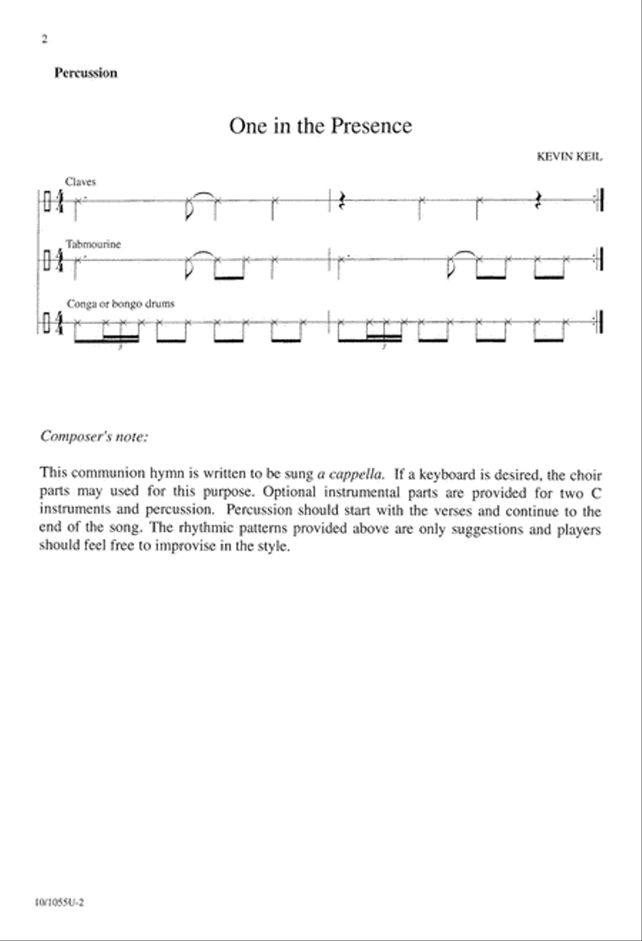 One in the Presence One in the Presence 4-Part scores gallery preview page 2