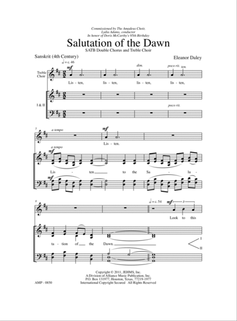 Salutation of the Dawn 4-Part scores gallery preview page 6